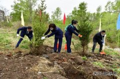 黑龙江牡丹江水电总厂：组织党员干部开展义务植树活动
