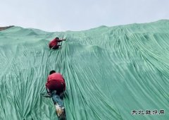 牛儿庄采矿公司：苫盖矸石山防扬尘